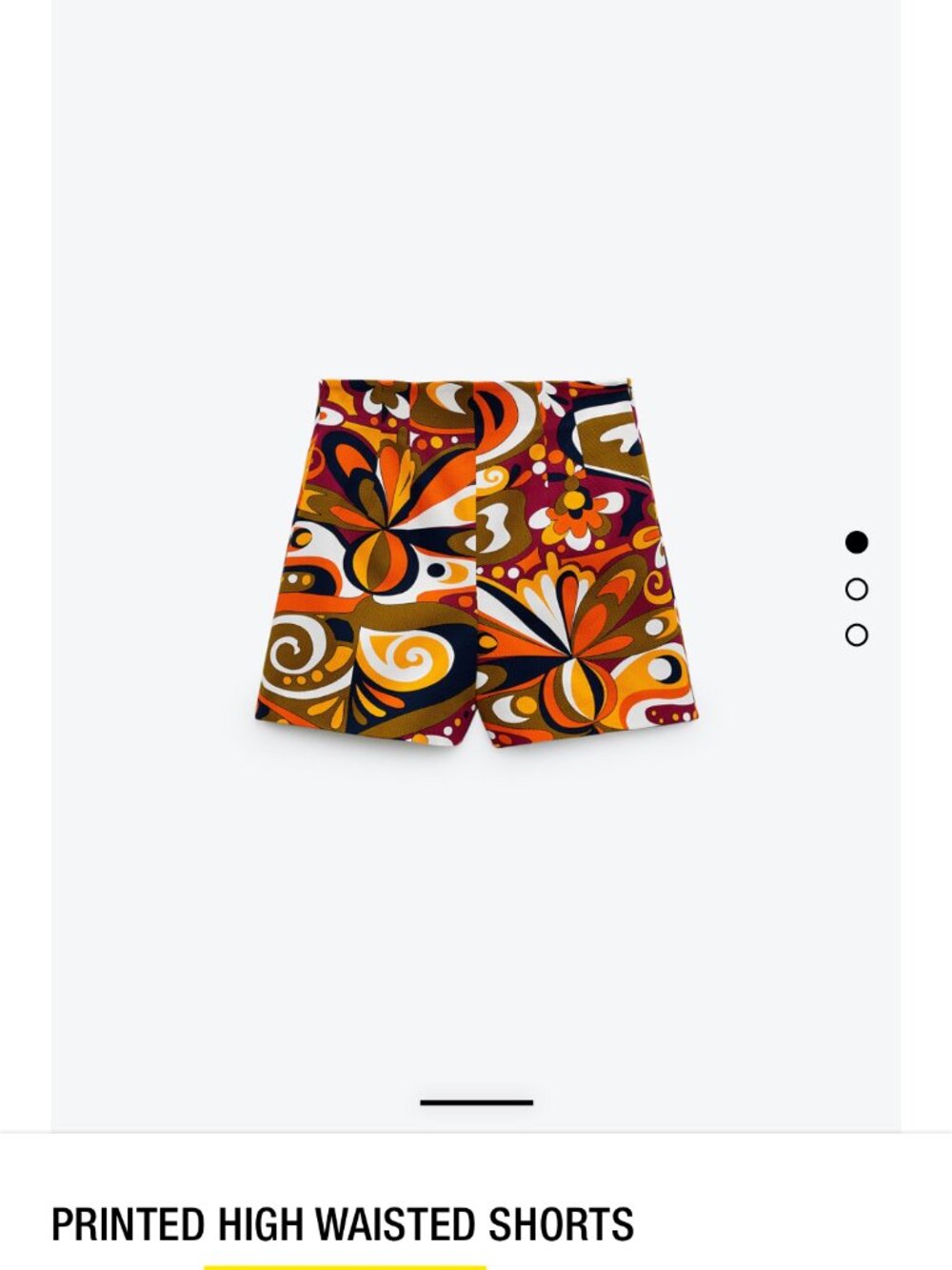 Zara Printed High Waisted Shorts - NEW without tag